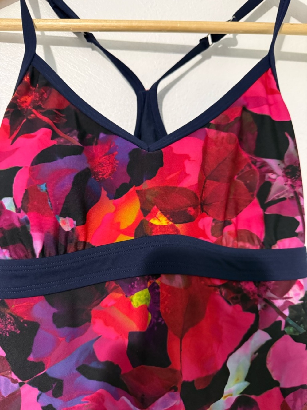 Athleta Pink & Navy Floral Athletic dress tennis casual - Picture 4 of 9